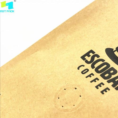 250g Recyclabale Biodegradable Box Bottom Coffee Bag Pouch