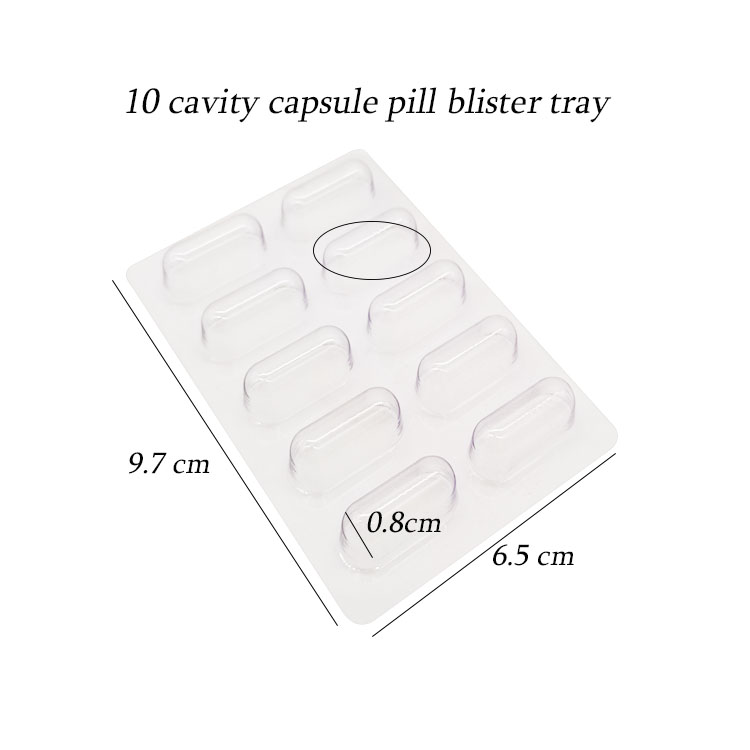 Aangepaste Safety Clear Capsule Pill Blister Tray Packs