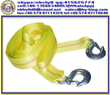 Polyester tow strap , heavy duty tow strap , vehicle tow rope with hooks