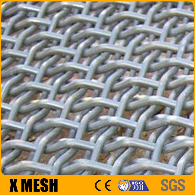 standard size galvanized heavy duty crimped wire mesh for mining screen