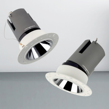 Aluminum Trimless COB LED Downlight for Seamless Ceilings