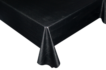 Solid Embossed Fabric Tablecloth Stretch Table Covers