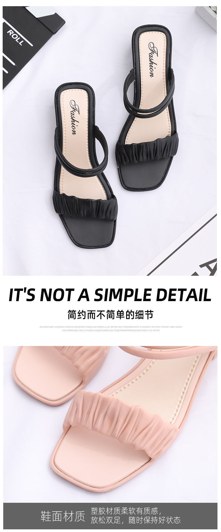 2021 Summer Beach Garden Fashion Sandals For Women Designer shoes Anti-Slip Sandals for women Mid-heel Sandals