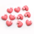 100pcs Flat Back Resin Lovely Heart Bow knot Charms Craft Scrapbook DIY Art Decor Pendant Earring Necklace Jewelry Ornaments