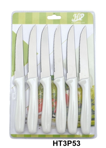 colortful steak knives set