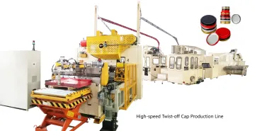 Metal cap twist off cap production line machine