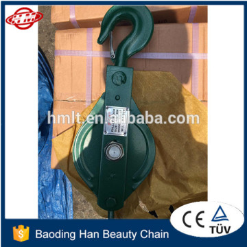open type pulley block single sheave with hook