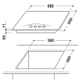 Indesit 5 Burner Steel Hob di Itali