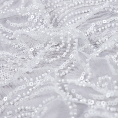 tulle beaded lace fabric wholesale