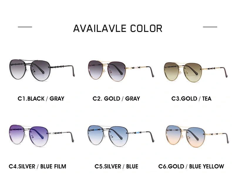 2020 Designer UV400 Metal Sunglasses