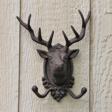 Hot sale brass bronze deer elk head statue on wall