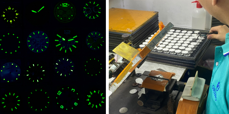 Silk printing Luminous Watch Dials 
