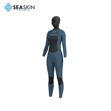 Seaskin Girls 5/4mm Kış Kapüşonlu Sörf Wetsuits