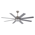 6-Blades Silver Decorative Fan Lamp with Light