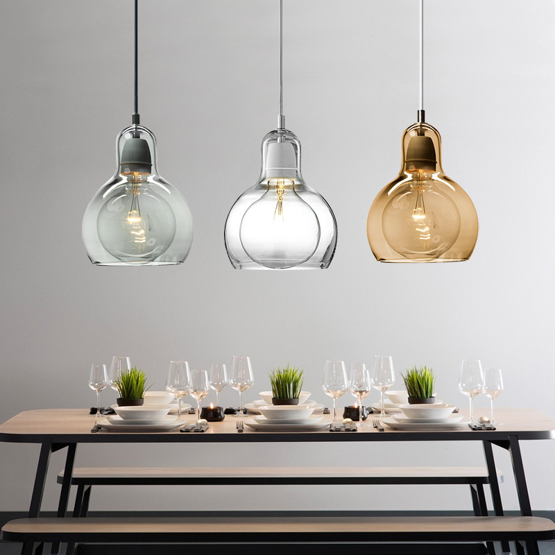 Contemporary Hanging Glass LightsofApplication White Glass Pendant Light