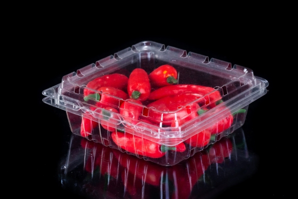 Nueva caja de embalaje de fruta de plástico transparente