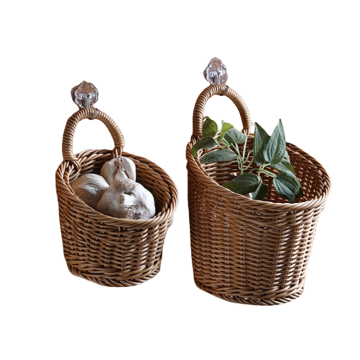High Quality Handmade Rattan Hanging Baskets - Hot Sale Wall Mounted Baskets