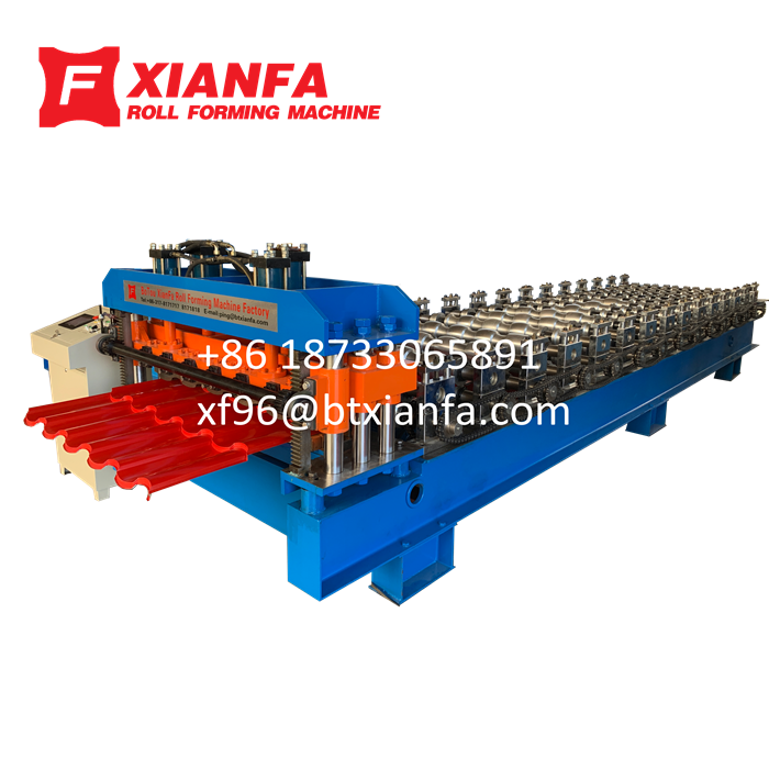 Colored Glazed Steel Roof Tile Roll Forming Machine