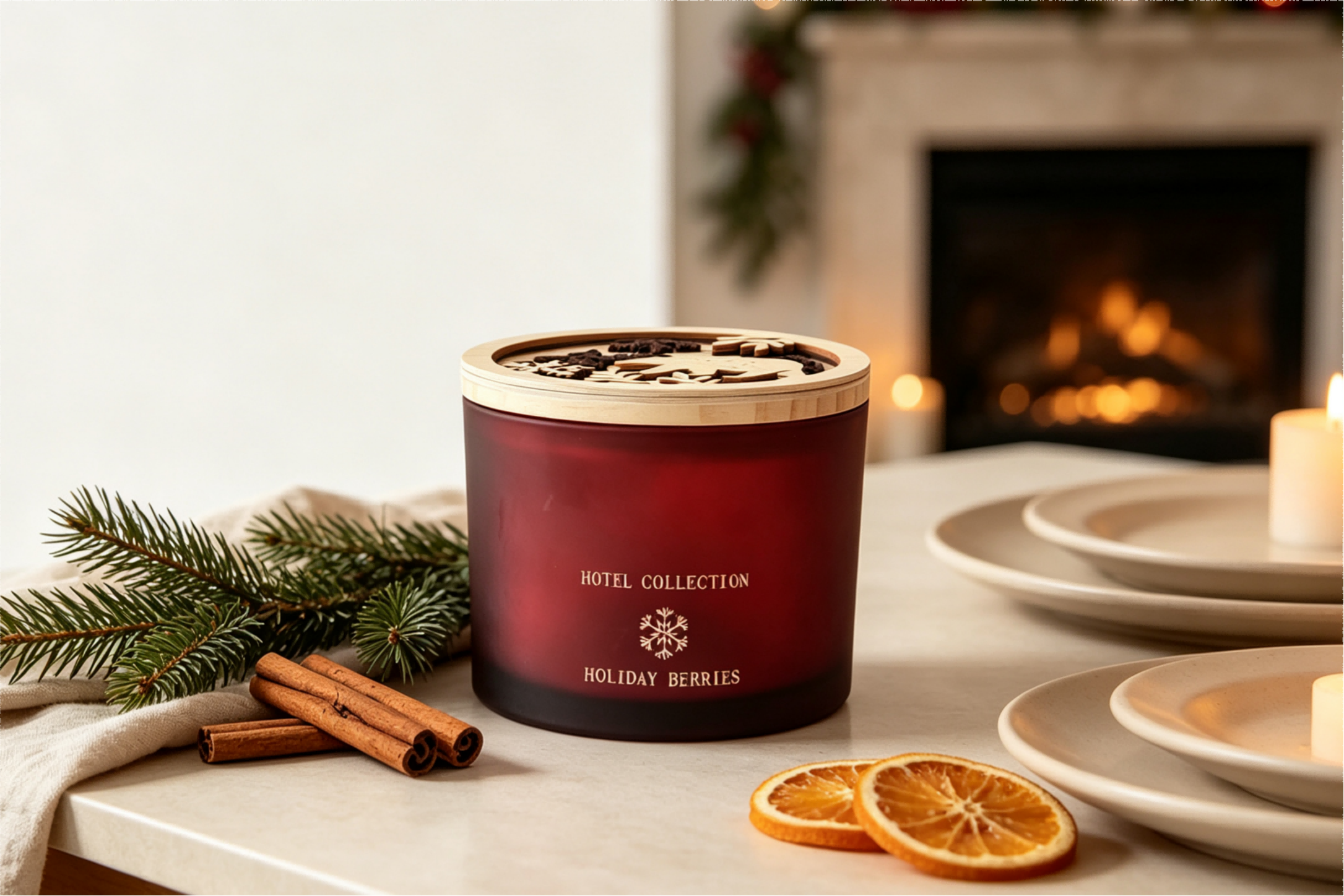 جرة شمعة بلوري frosted candle jar