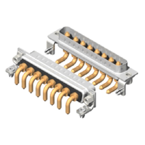 8W8 D-Sub High Current Male Connector Right Angle