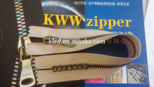 highly polished metal zipper kww zipper manufacturer