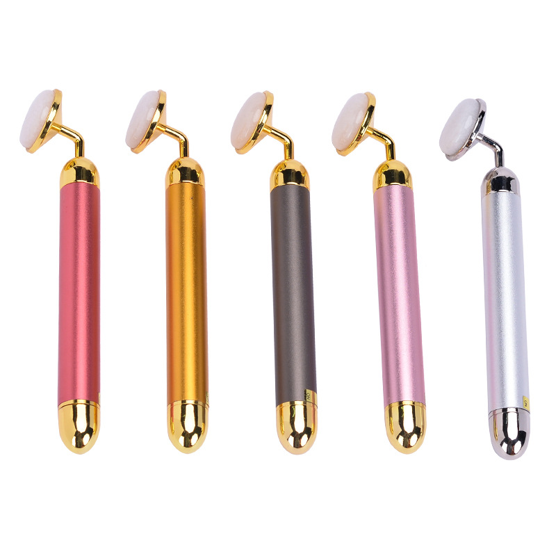 Wholesale Electric Gemstone Facial Massage Roller Vibrating Jade Roller