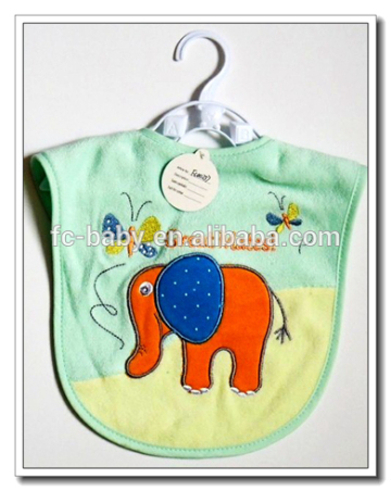 2014 hot sale embroidered baby bibs cotton