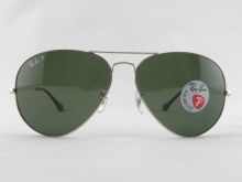 Sliver Frame 62mm Dark Green Gradient Lens Ray Ban Aviator Shield Sunglasses Rb3025