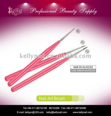 pink kolinsky nail brush