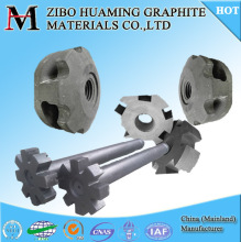 ISO9001-2008 Graphite rotors for melting aluminum degassing