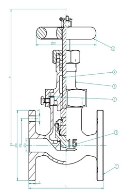 Bronze 5K Globe Valve Marine Valve F7346