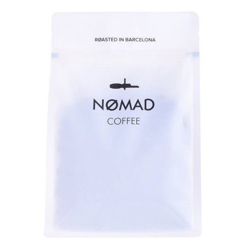 100% Compostable Sport UV White Kraft Coffee Bag