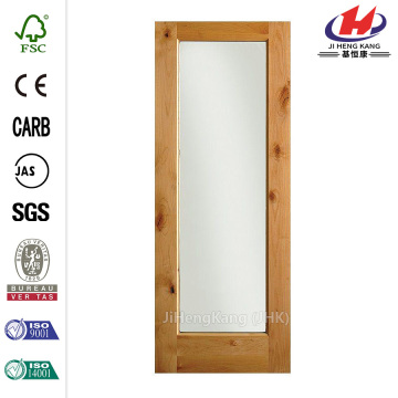 Rustic Alder 1-Lite Wood Stainable Interior Door Slab