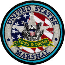 Embroidered Patches - Sew-on United States MARSHAL Circl Badge (Patch/Emblem/Badge/Label/Crest/Insignia)