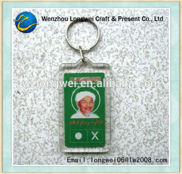 business card key chain metal/floating key chain/silicone key chain