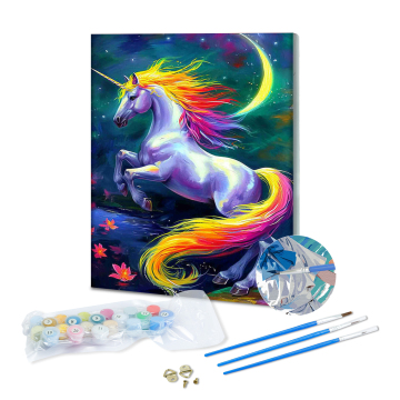 Custom DIY Unicorn Paint by Number Kit for Adults