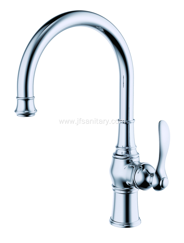 Brass Single Hole Kitchen Sink Mixer Faucet Chrome