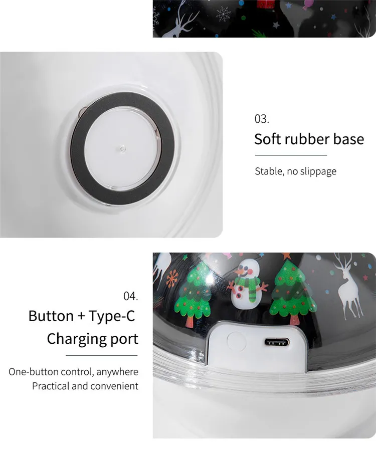 Planet Night Light Humidifier, USB, with Bracket, Humidifier