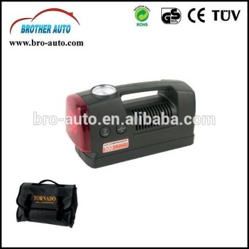 High quality DC12V/24V SINGLE CYLINDER plastic multifunction lamp car air compressor