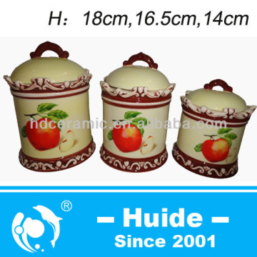 Hot Sale Ceramic Dinner Pots, cute decorative ceramic apple pots