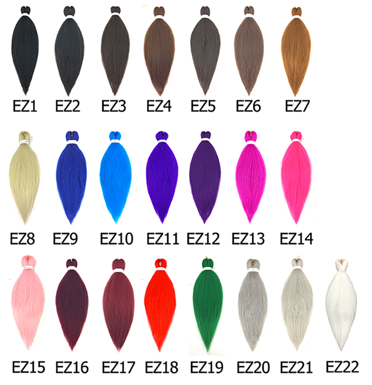 Wholesale Synthetic Hair Braids Hair Extension Pre-streched Braiding Hair Yaki Straight Easy Braids