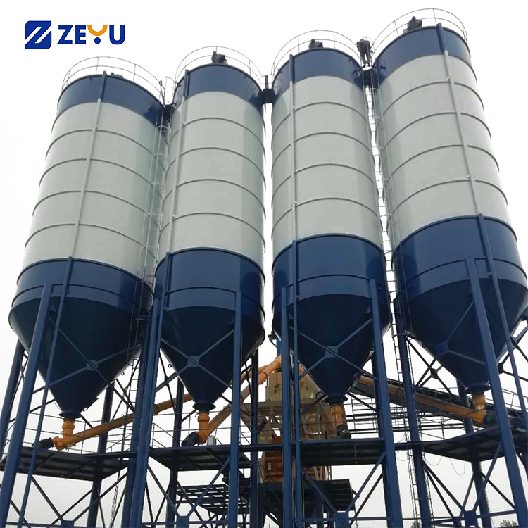 60ton storage Concrete Batching Plant With Cement Silo