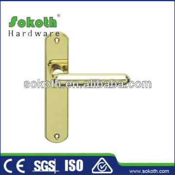 entrance door handle lock set on plate