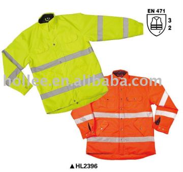 yellow high visibility jacket