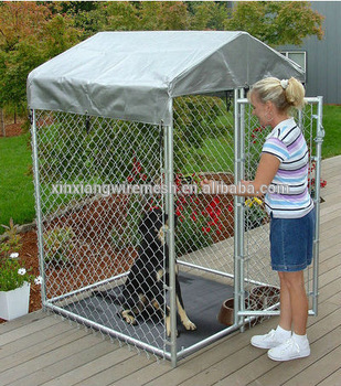 Anping lowes chain link dog kennel/cheap galvanizedl dog kennel wholesale