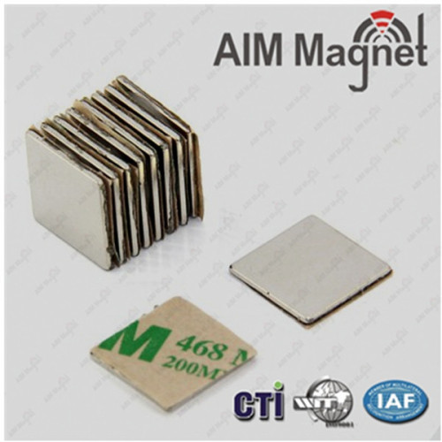 sticky silver square magnets with tape stick magnet