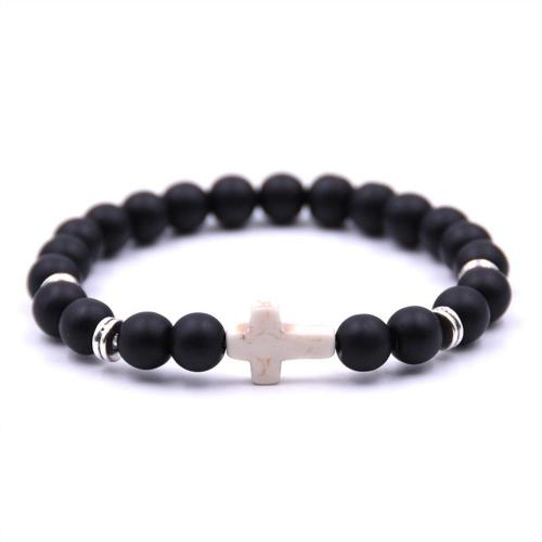 Religious Souvenirs Jewelry 8 MM Stone Beads Bracelet