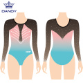 Long hannun riga comp gymnastics leotard