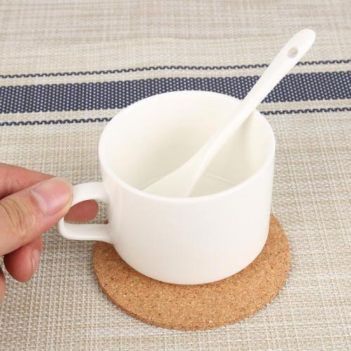 HOT! 2/5pcs Heat Insulation Round Cork Plain Coaster Coffee Wine Drink Tea Cup Mat Pad Household Office Mat Non-Slip Tableware