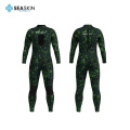 Seaskin 2mm Neoprene One Piece Wetsuit untuk Lelaki Kembali Zip Lengan Panjang Menyelam